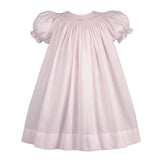 Bishop Smocked Daygown with Pearls - Pink Girls Occasion Dresses Petit Ami & Zubels