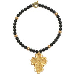 Black Lava with Cherrie Cross Necklace Necklaces Hidden Truth Jewelry