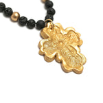 Black Lava with Cherrie Cross Necklace Necklaces Hidden Truth Jewelry