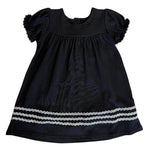 Black S/S Ric Rac Dress Girls Play Dresses Banana Split