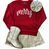 Blakely Skort - Gold Sparkle Girls Skirts + Bloomers Emma Jean