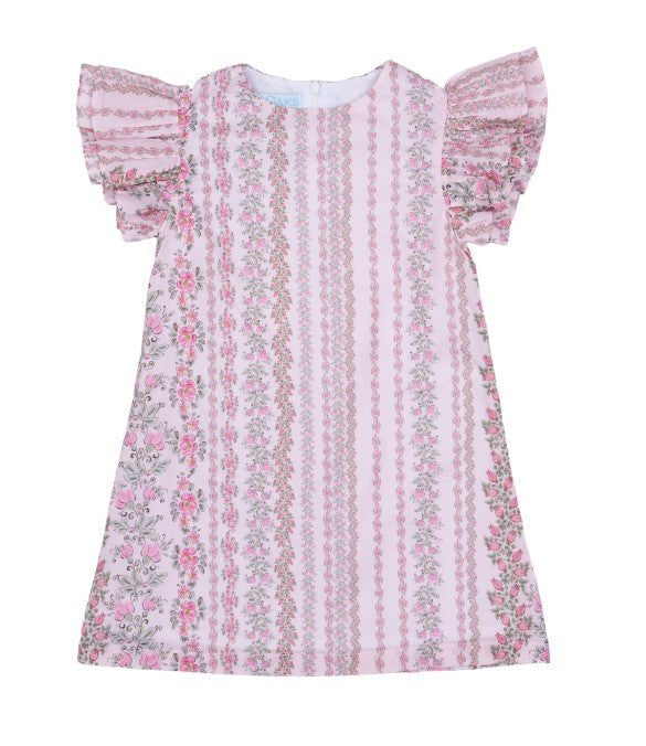 Blayke Dress - Pretty Pink Trellis Girls Play Dresses The Oaks Apparel Company