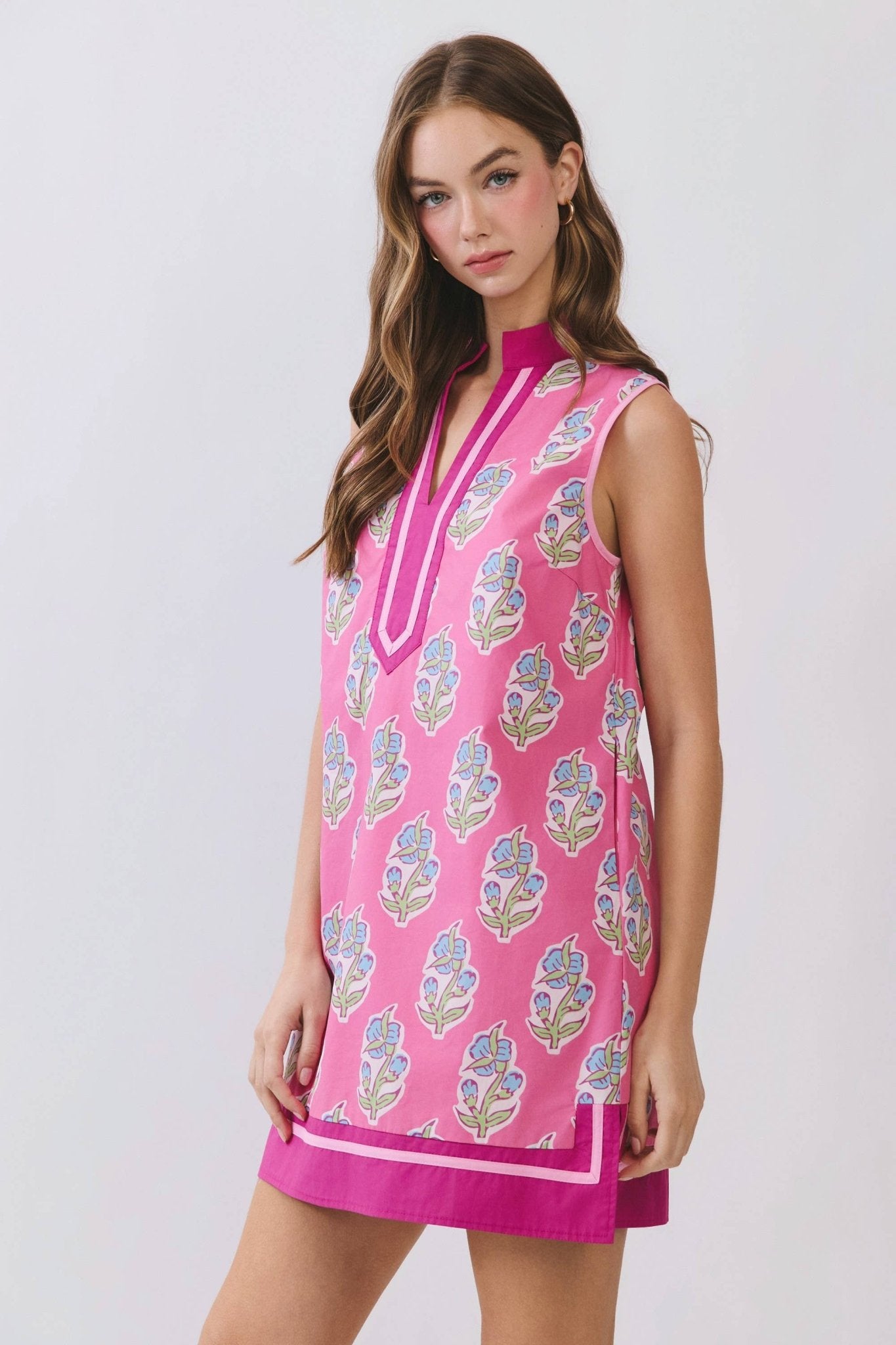 Bloom Contrast Mini Dress Short Dresses TCEC