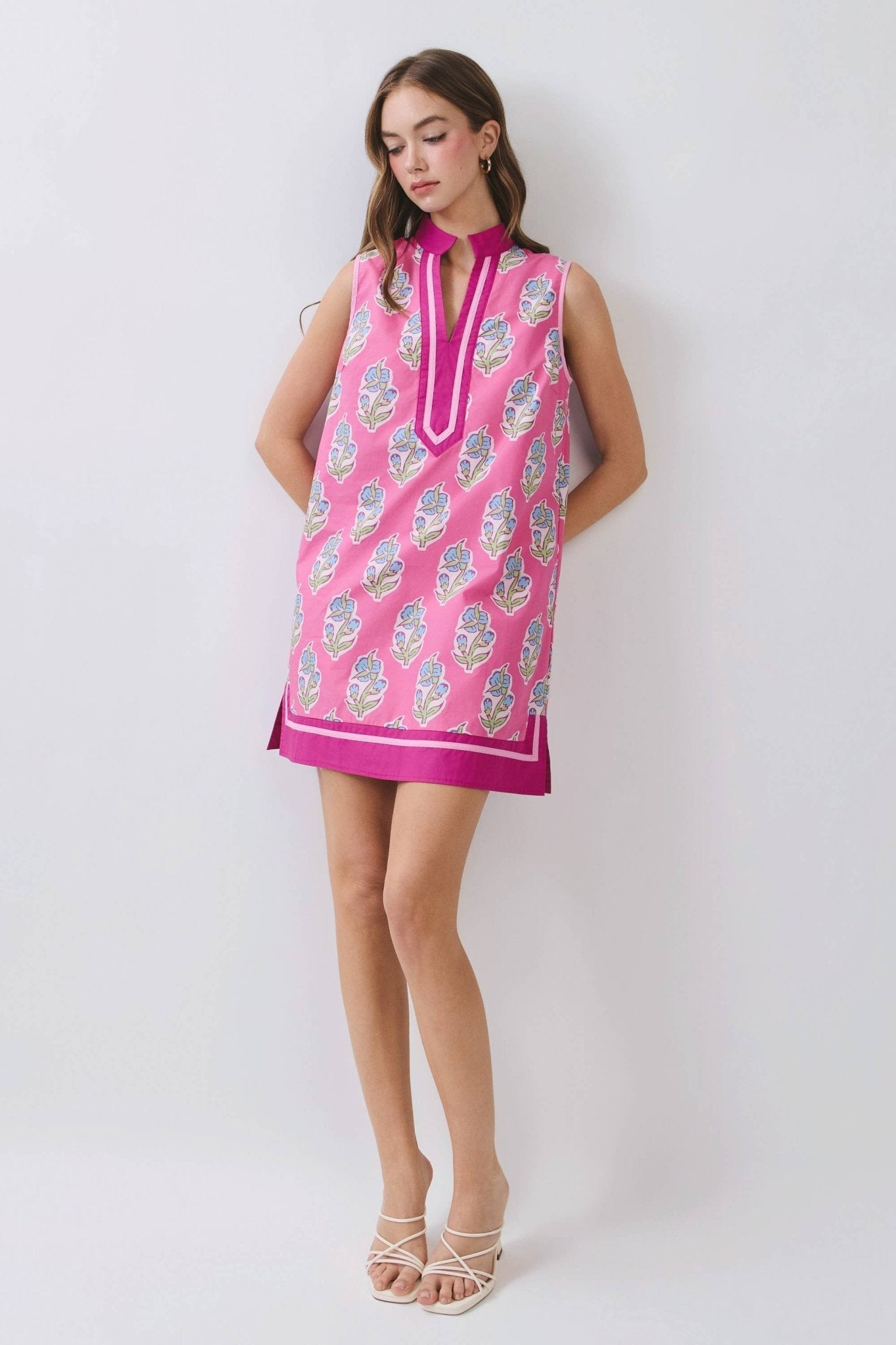 Bloom Contrast Mini Dress Short Dresses TCEC