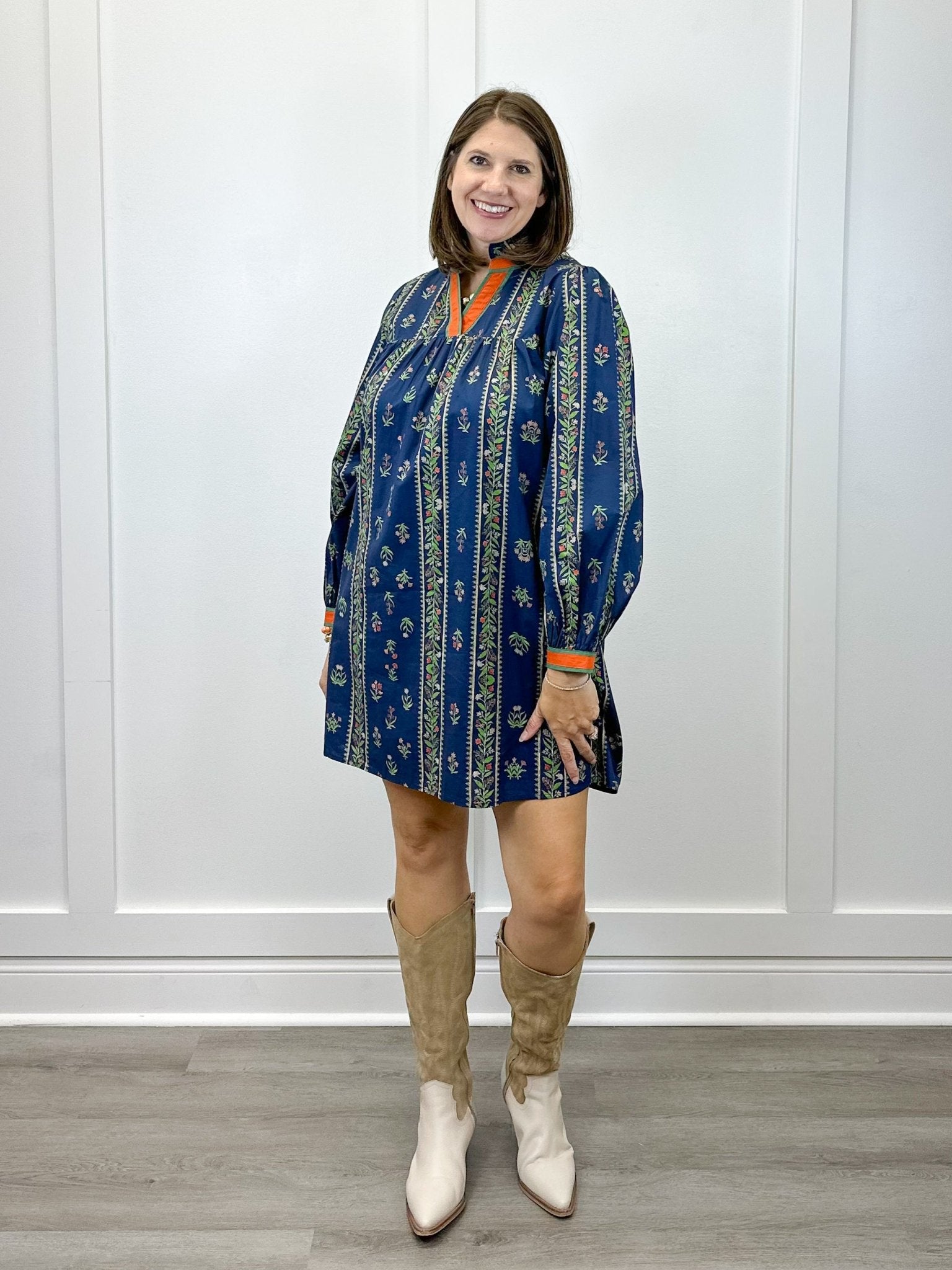 Blossom Path Dress - Navy Short Dresses Jodifl