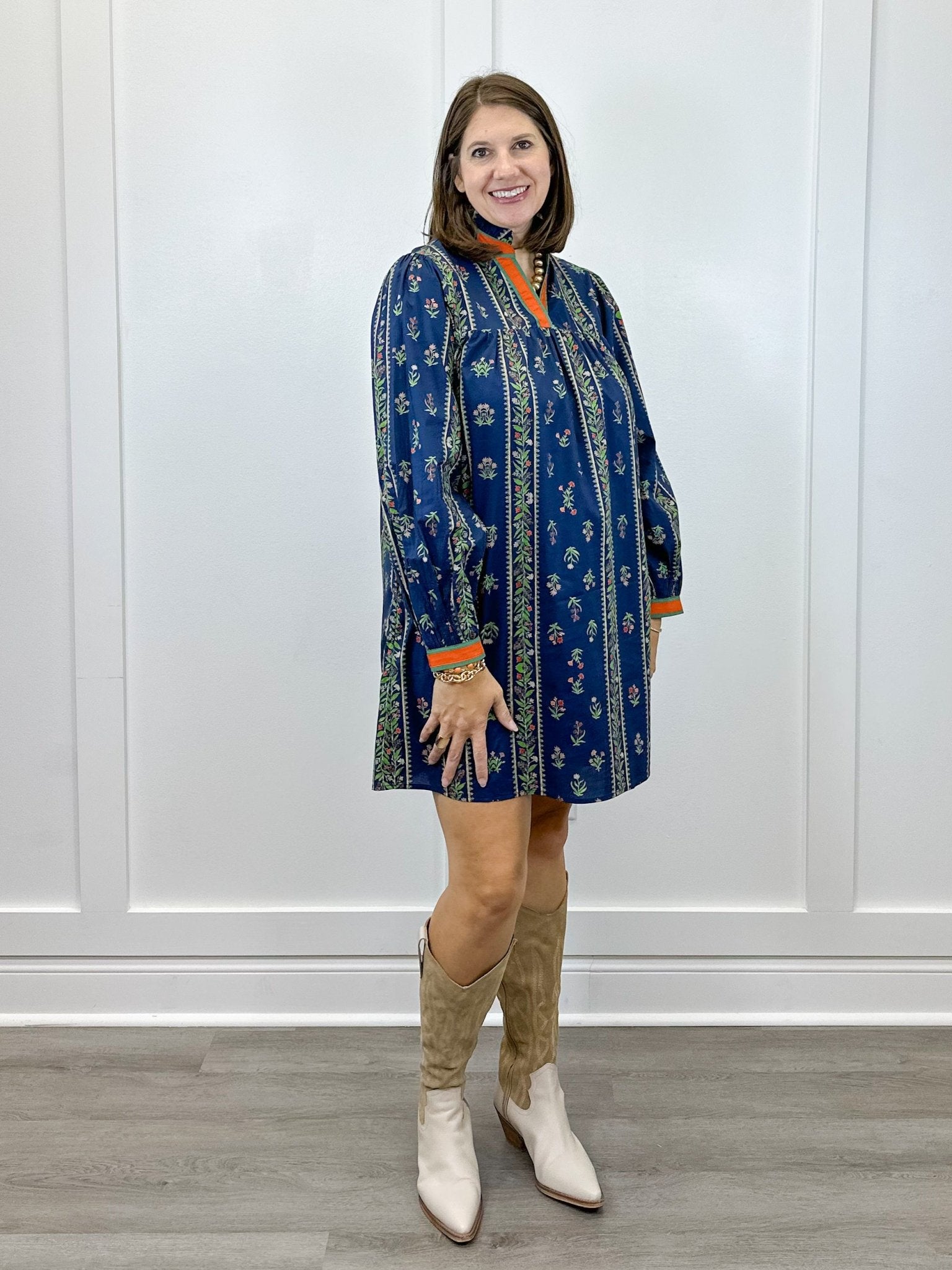Blossom Path Dress - Navy Short Dresses Jodifl