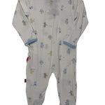 Blue Baby Beats Modal Footie Baby Sleepwear Magnetic Me