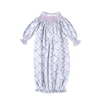 Blue Coquettes Hand Smock Bishop Gown - Sugar Babies Children's Boutique/Meg's Shoppe