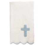 Blue Cross Chenille Blanket Baby Accessories Mudpie