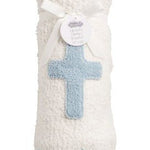 Blue Cross Chenille Blanket Baby Accessories Mudpie