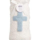 Blue Cross Chenille Blanket Baby Accessories Mudpie