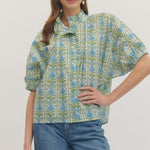 Blue Fern Top Tops Entro