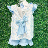 Blue Hydrangea A/S Short Set Girls Sets Three Sisters