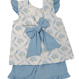 Blue Hydrangea A/S Short Set Girls Sets Three Sisters