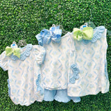 Blue Hydrangea A/S Short Set Girls Sets Three Sisters
