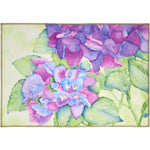 Blue Hydrangea Bush Olivia's Home Rug 22" x 32" - Garden Home Decor Jellybean Rug