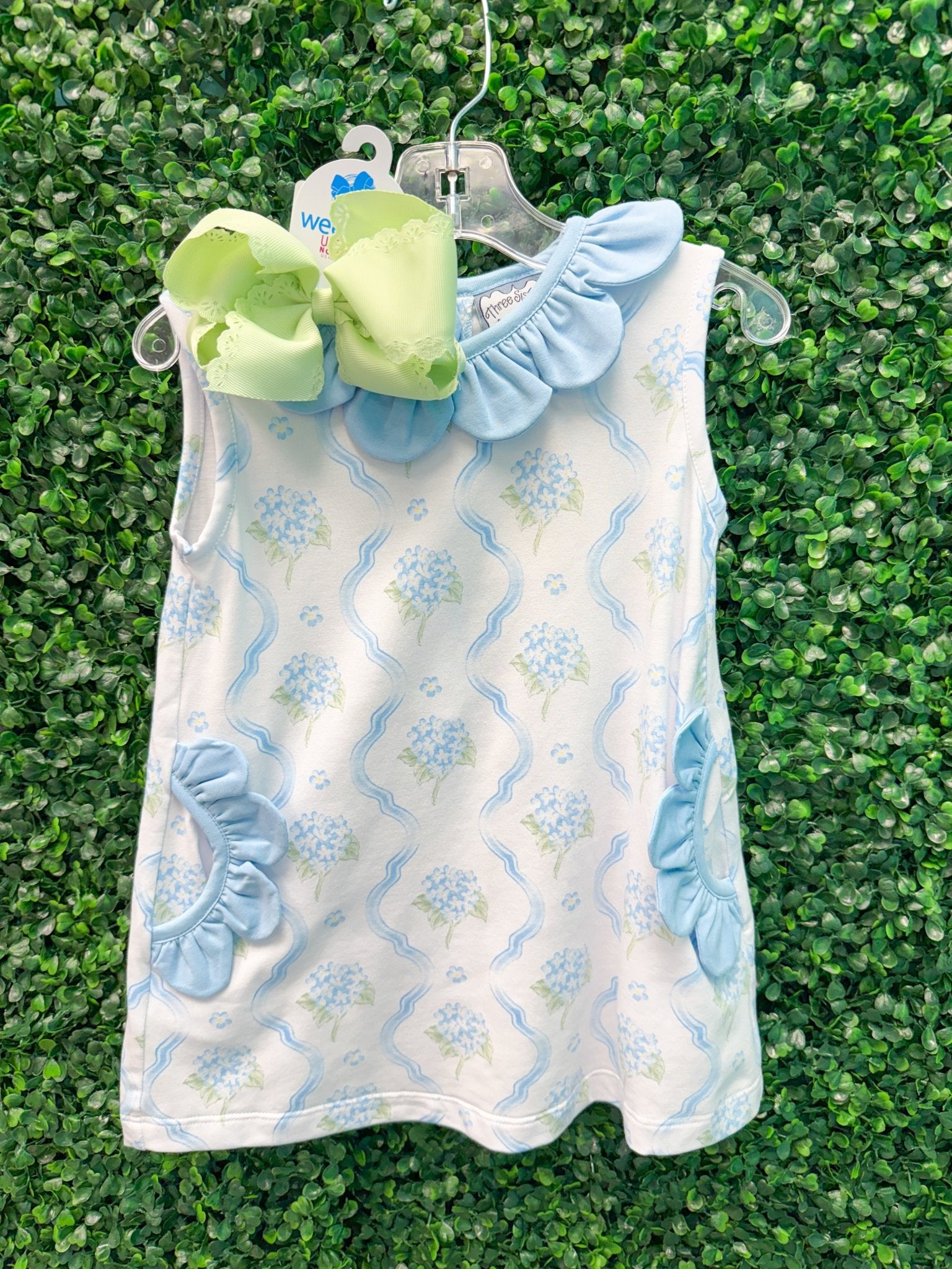 Blue Hydrangea Dress Girls Play Dresses Three Sisters