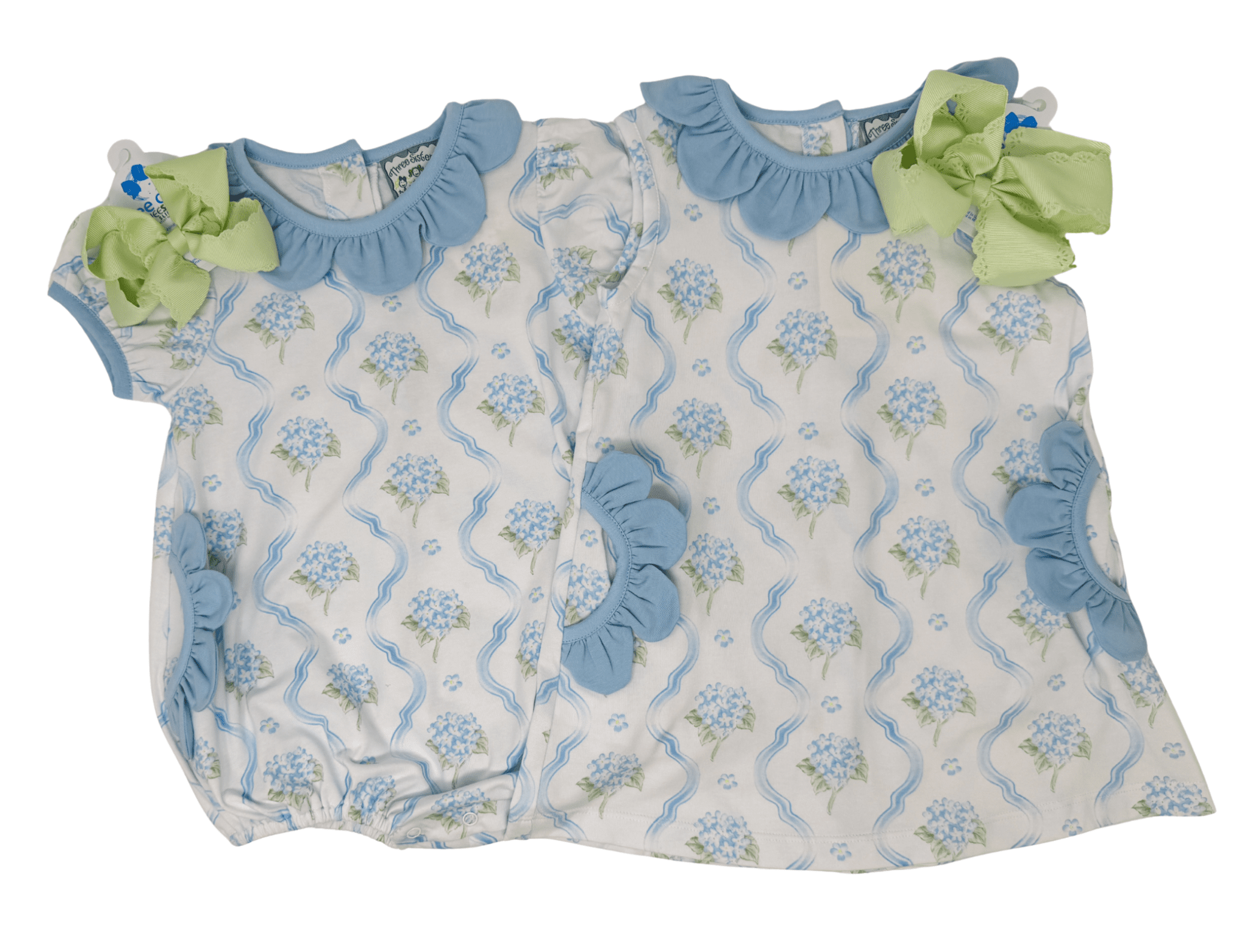 Blue Hydrangea Dress Girls Play Dresses Three Sisters
