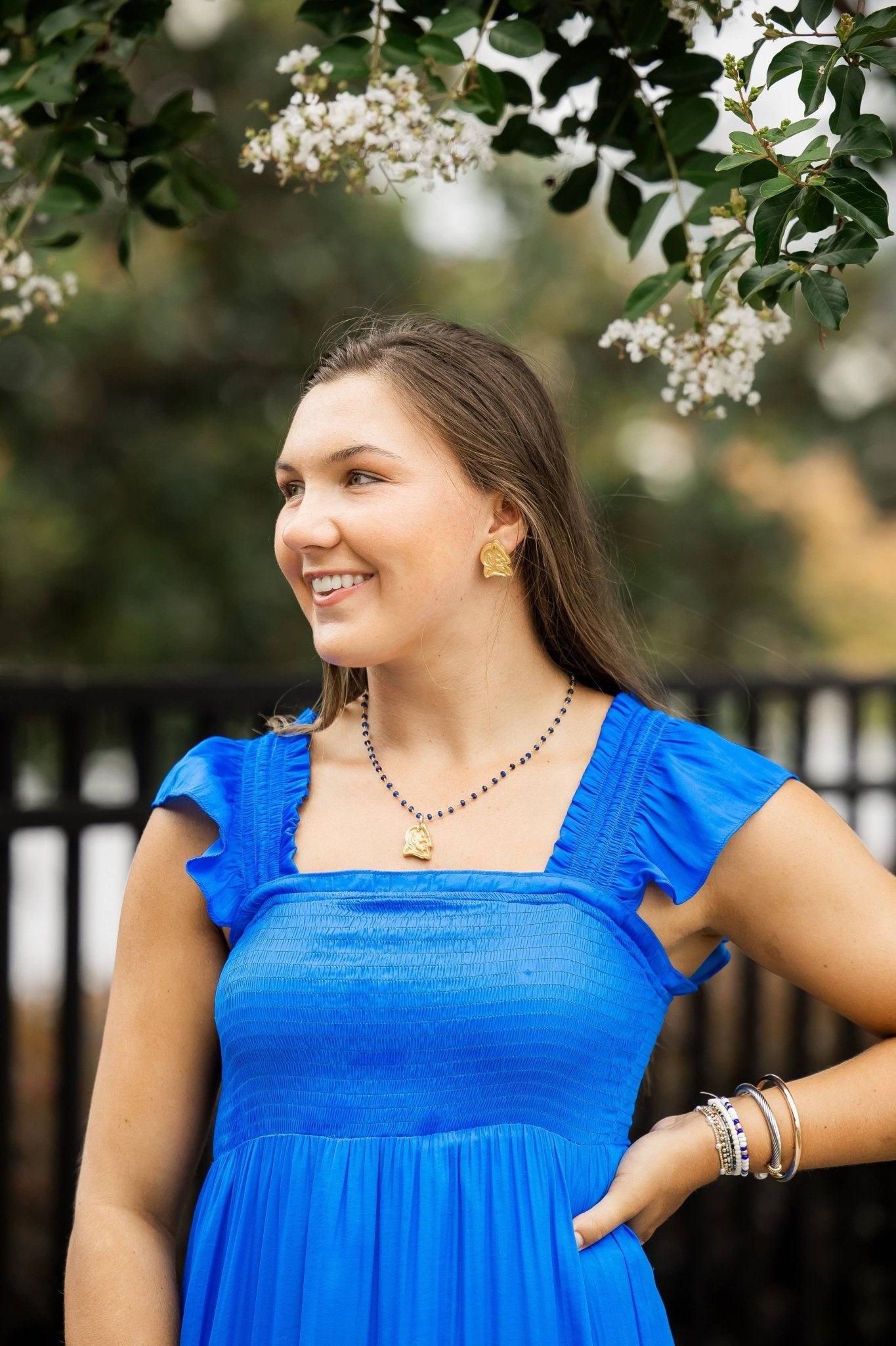 Blue Jade Chain with Blue Devil - Sugar Babies Children's Boutique/Meg's Shoppe