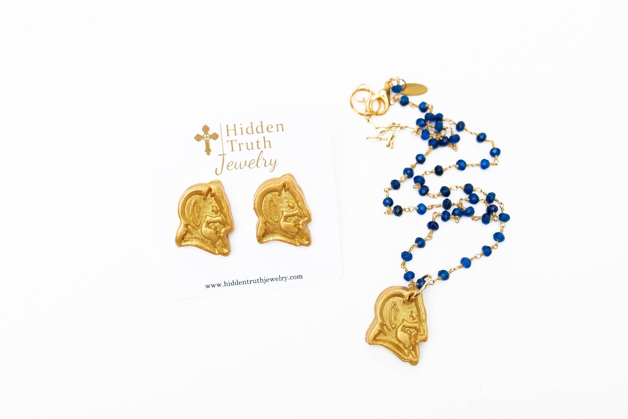 Blue Jade Chain with Blue Devil - Sugar Babies Children's Boutique/Meg's Shoppe