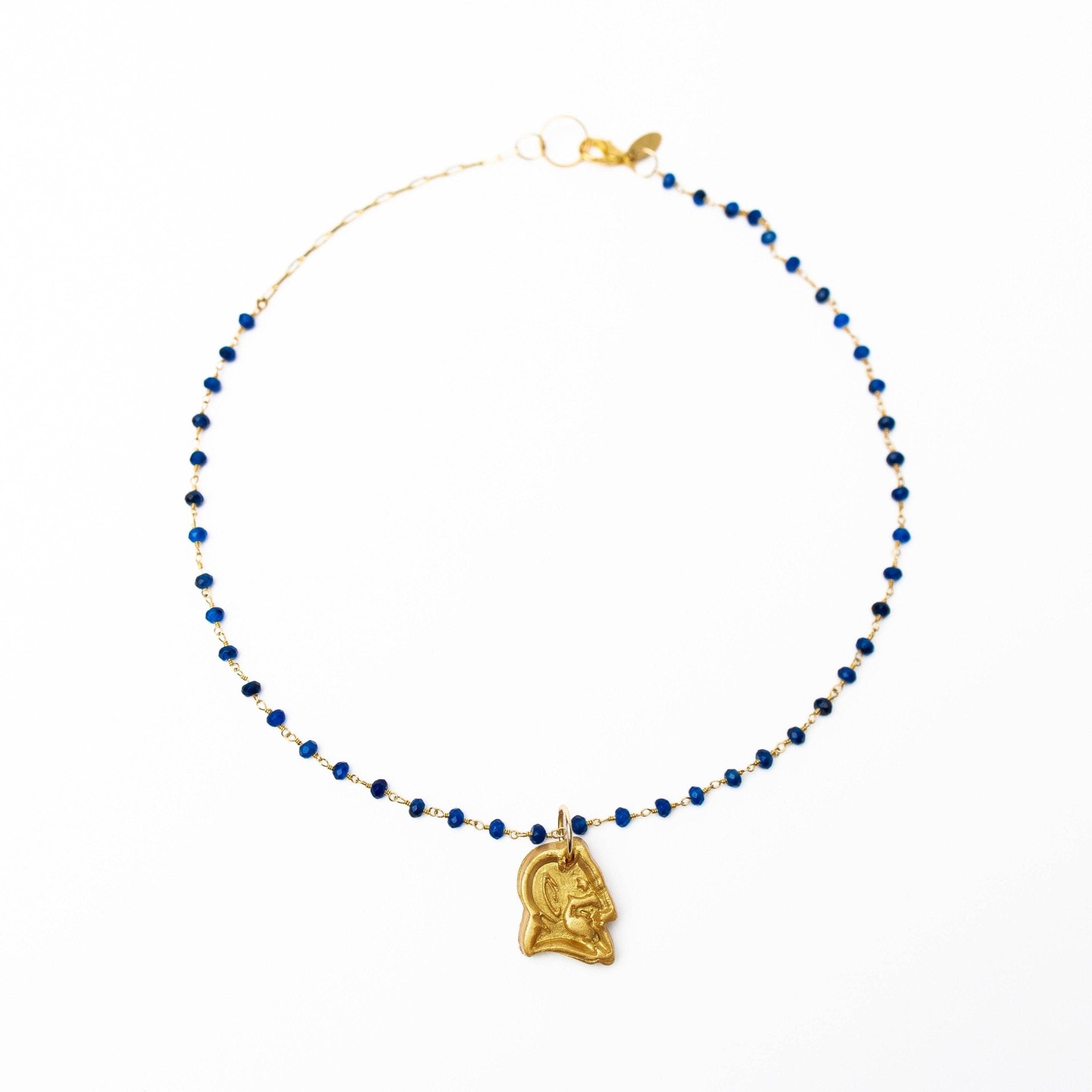 Blue Jade Chain with Blue Devil - Sugar Babies Children's Boutique/Meg's Shoppe