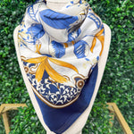 Blue Oasis Satin Scarf - Sugar Babies Children's Boutique/Meg's Shoppe