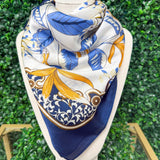 Blue Oasis Satin Scarf - Sugar Babies Children's Boutique/Meg's Shoppe