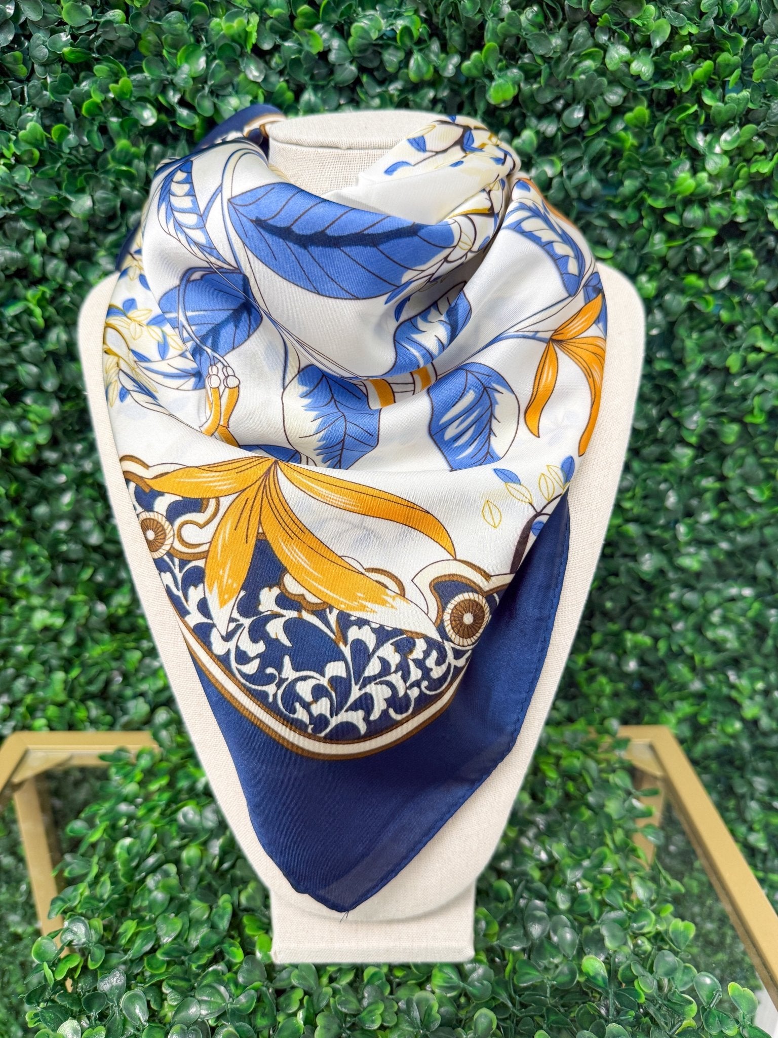 Blue Oasis Satin Scarf - Sugar Babies Children's Boutique/Meg's Shoppe