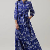 Blue Ridge Toile Maxi Dress Long Dresses Sugarlips