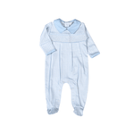 Blue Samuel Hand Smock Footie - Sugar Babies Children's Boutique/Meg's Shoppe