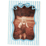 Blue Stripe Photo Frame Home Decor Primitives by Kathy
