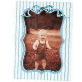 Blue Stripe Photo Frame Home Decor Primitives by Kathy
