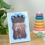 Blue Stripe Photo Frame Home Decor Primitives by Kathy