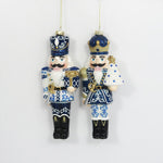 Blue & White Nutcracker 8" Ornament - Assorted Seasonal One Hundred 80 Degrees