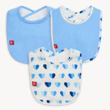 Blue XOXO Modal Bib 3-Pack Baby Accessories Magnetic Me
