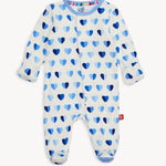 Blue XOXO Modal Footie Baby Sleepwear Magnetic Me
