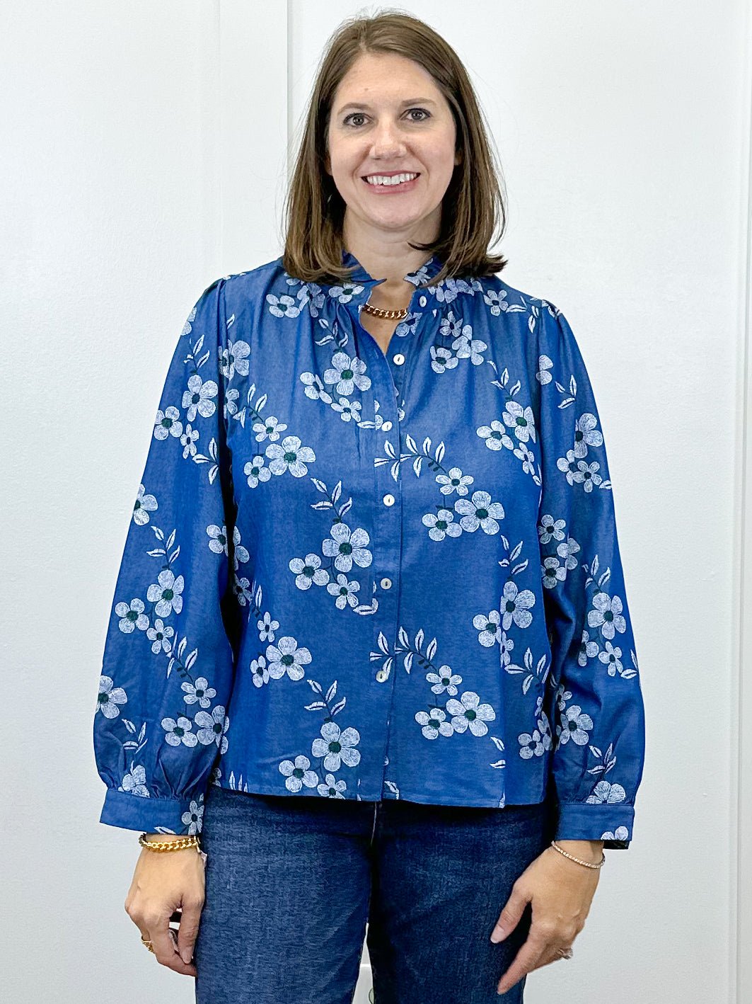 Bluebell Blossom Top - Denim