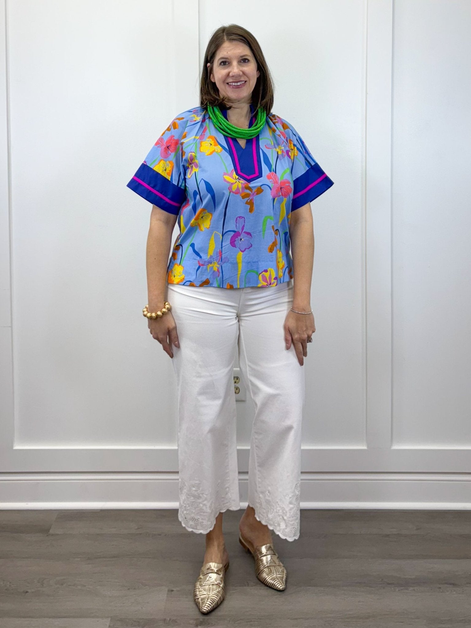 Bluebell Brushstroke Top Tops Jodifl