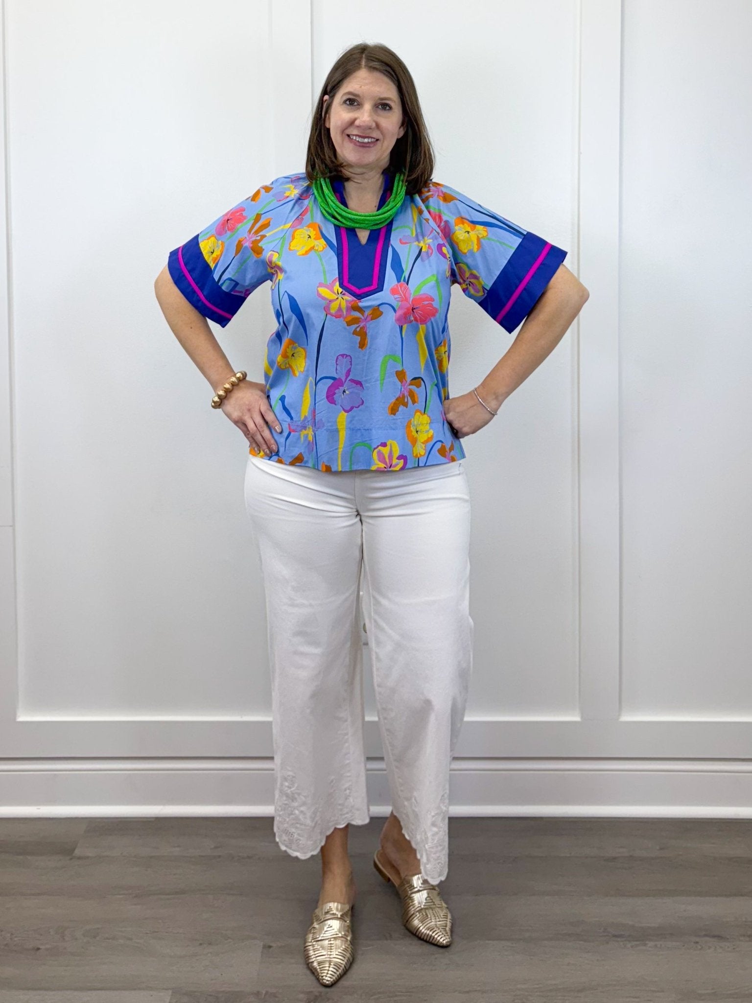 Bluebell Brushstroke Top Tops Jodifl