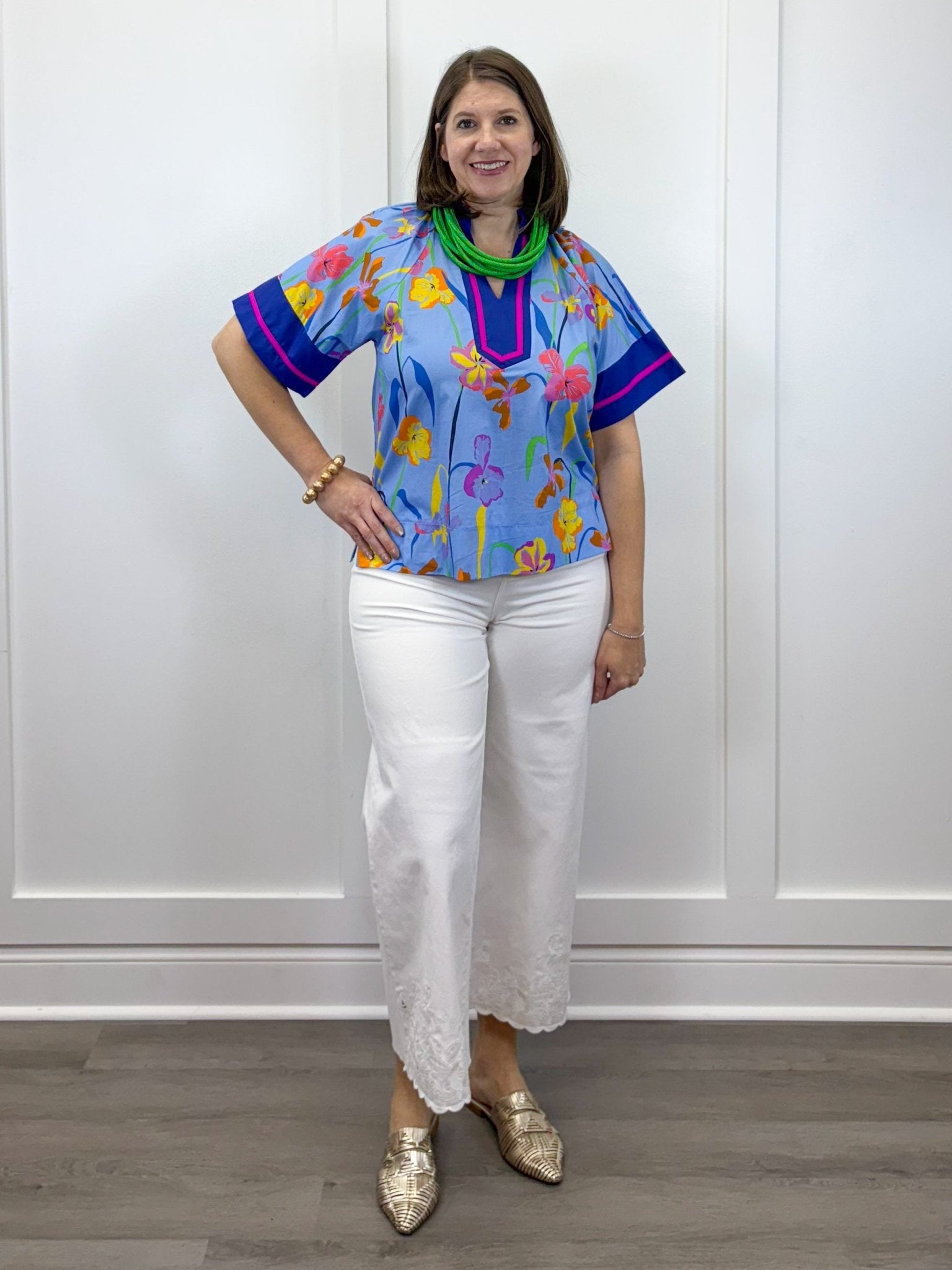 Bluebell Brushstroke Top Tops Jodifl