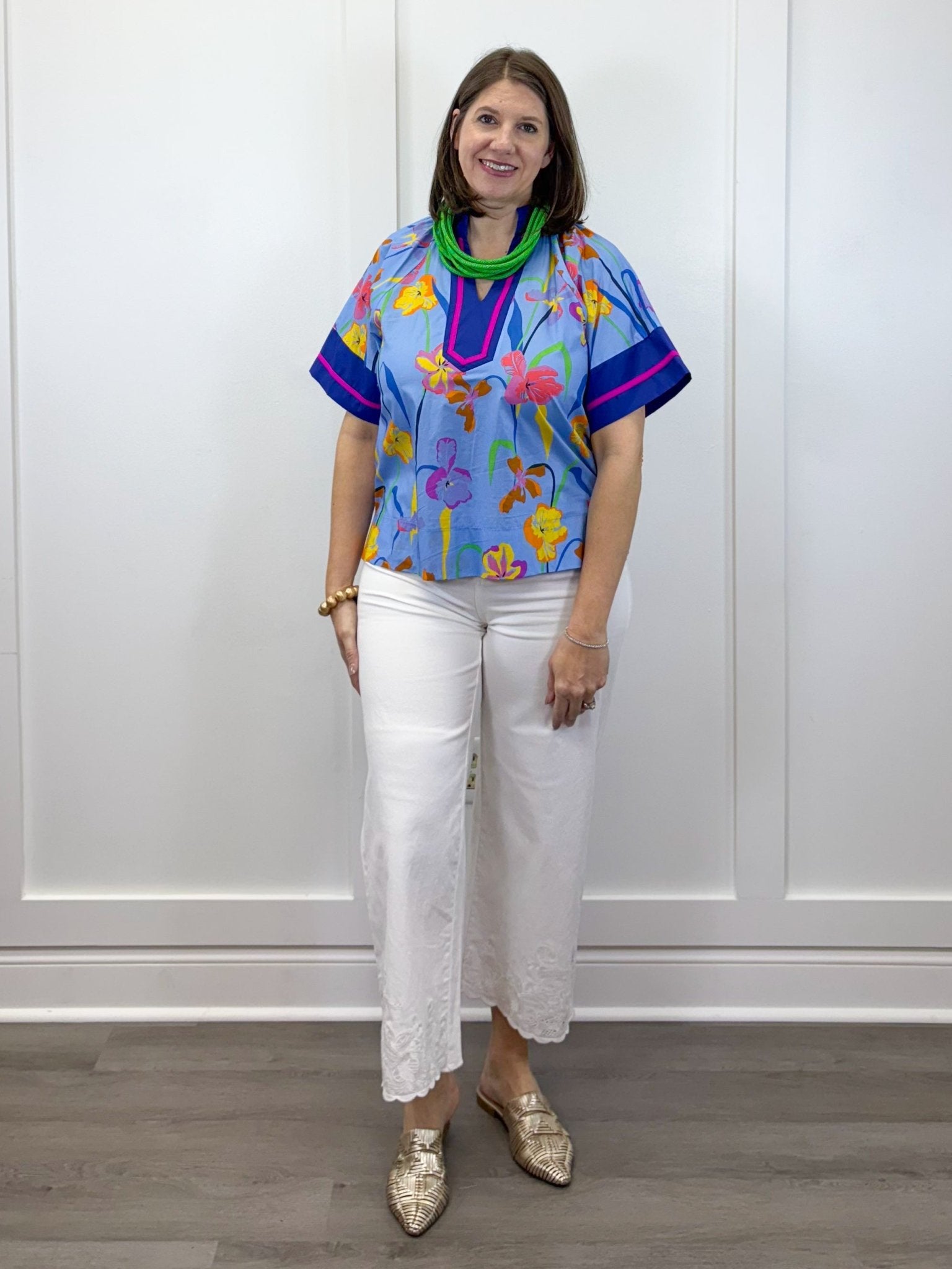 Bluebell Brushstroke Top Tops Jodifl