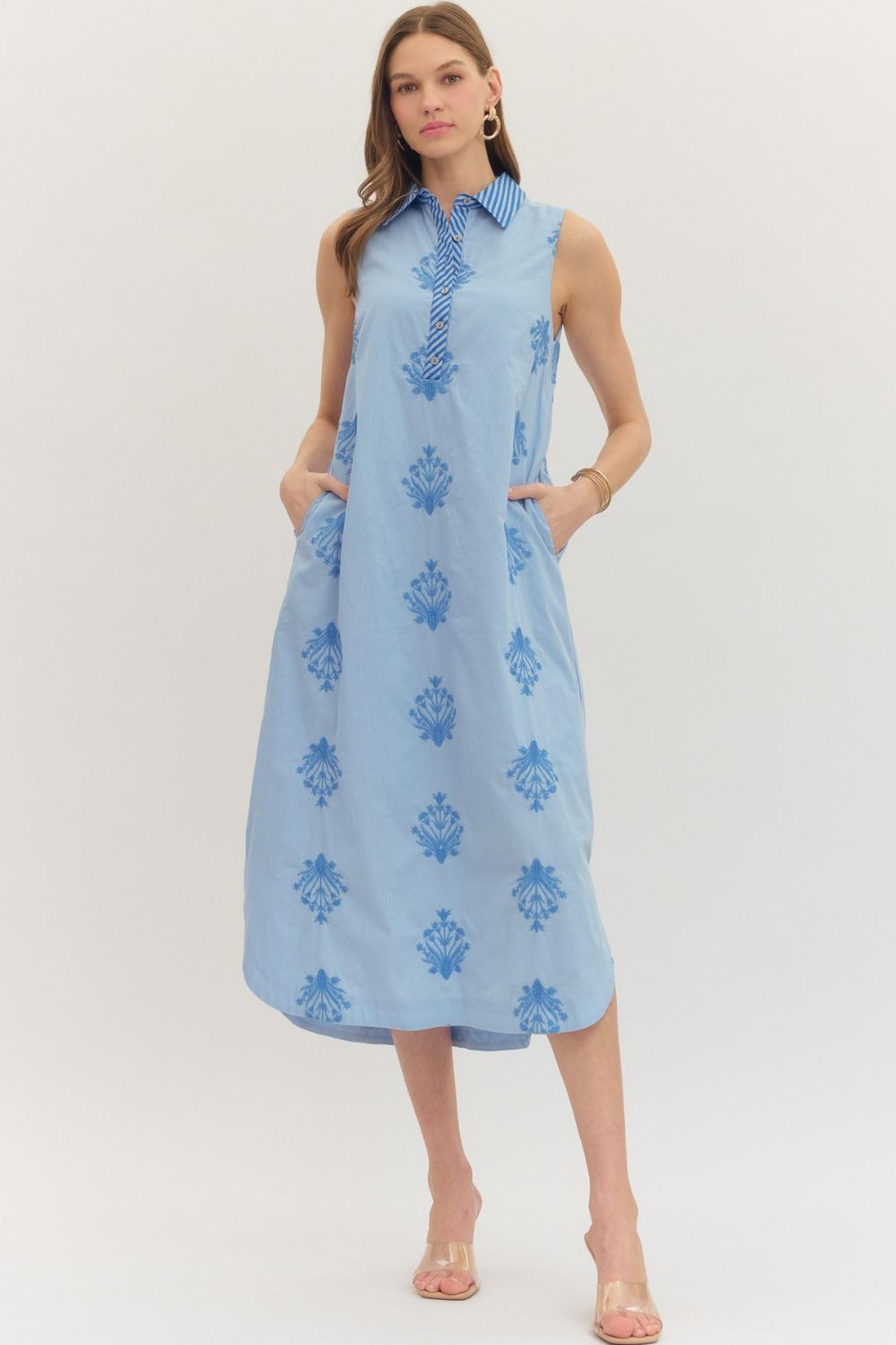 Bluebird Lane Midi Dress Long Dresses Entro