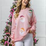 Blush Holiday Sparkle Sweatshirt Sweatshirts + Pullovers Mudpie