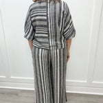 Boat Neck Blouse with Dolman Sleeves - Black Tops Tribal
