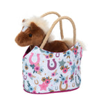 Boho Horseshoe Sassy Sak w/ Horse Plush Douglas Toys