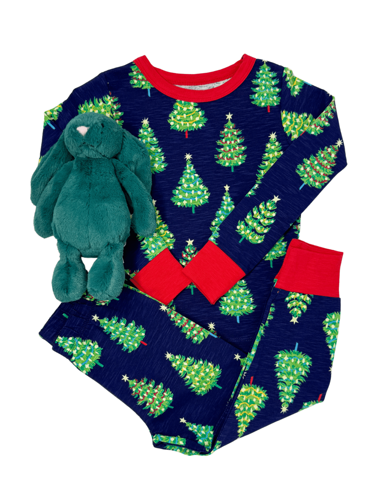 Bottle Brush Trees Stretch Cotton Pajama Set - Sugar Babies Children's Boutique/Meg's Shoppe
