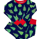 Bottle Brush Trees Stretch Cotton Pajama Set - Sugar Babies Children's Boutique/Meg's Shoppe