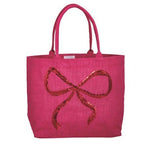 Bow Holiday Sparkle Tote Seasonal Mudpie