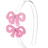 Bows Fancy Double Satin Pink Headband Kids Hair Accessories Lilies & Roses