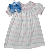 Bows Knit Bishop - Pink & Blue Girls Occasion Dresses Petit Bebe